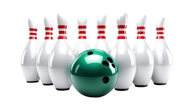 Boule de bowling sur fond blanc