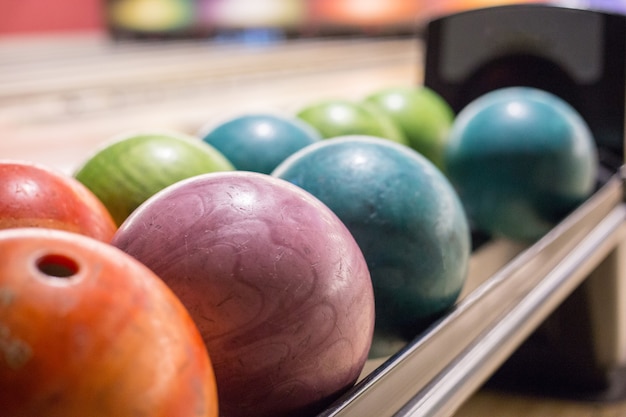 Boule de bowling sur un terrain à Rio de Janeiro, Brésil.