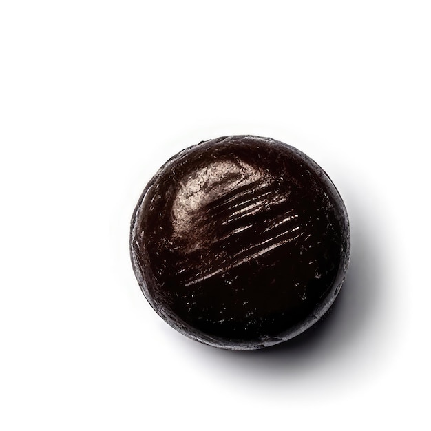 Une boule de chocolat avec le mot " chocolat " dessus.