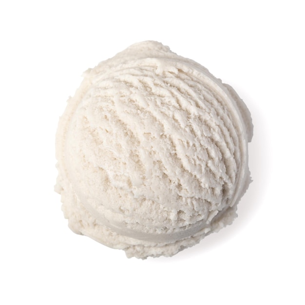 Boule de crème glacée isolée