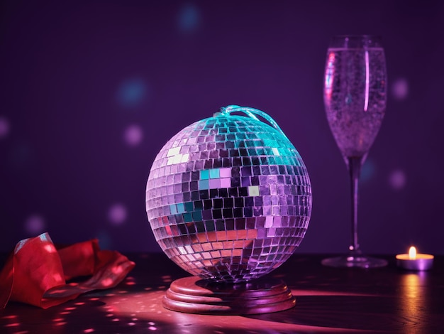 4 boules disco en verre argenté de 15 cm 6 po. avec ficelle à suspendre, boules  disco de fête, mariage, discothèque, fête, décoration à thème -  France