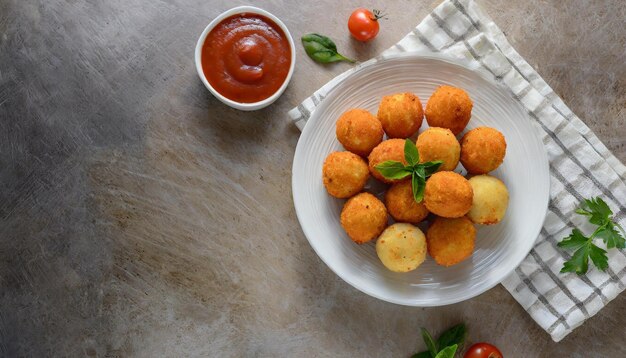 Boule de fromage parfaite avec sauce tomate gratuite