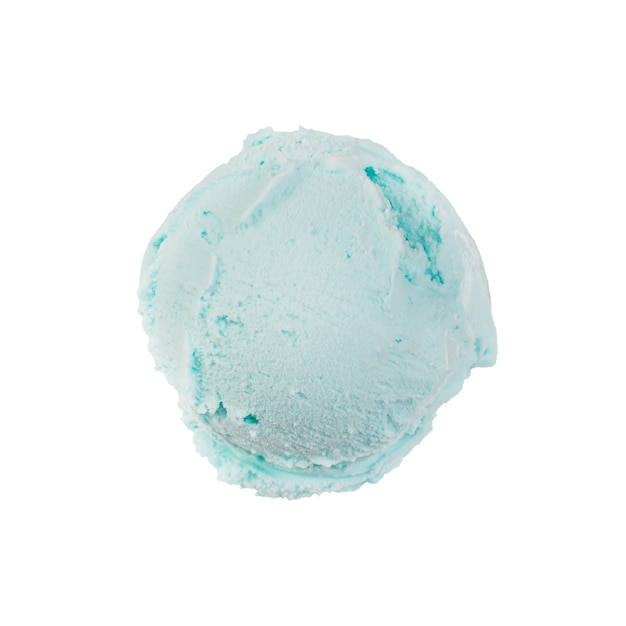 Boule isolée de glace turquoise isolée