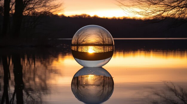 Photo une boule de lumière douce