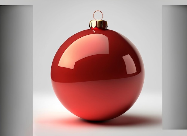 Boule de Noël 3D rouge