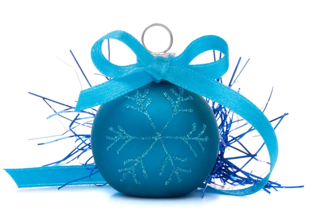 Boule de noel bleue