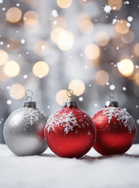 Boule de Noël isolée ronde blanche avec noeud en satin rouge