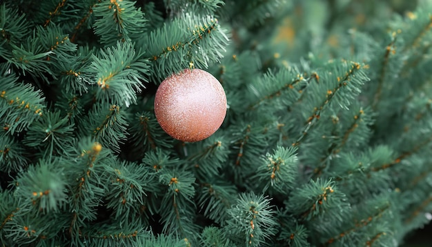 Une boule de Noël pour le sapin de Noël Gros plan sur la décoration de Noël Nouvel An et Chris