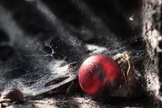 Boule de Noël rouge