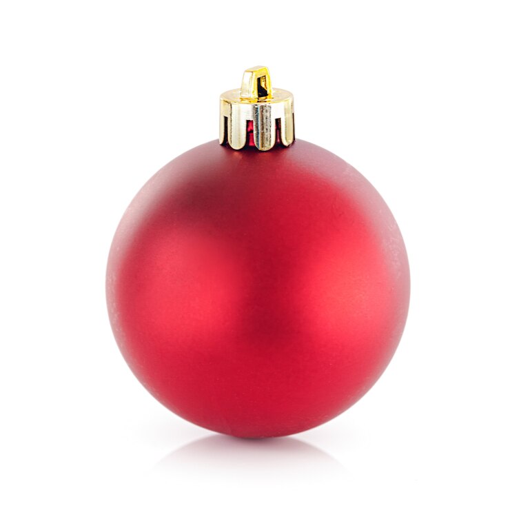 Photo boule de noël rouge