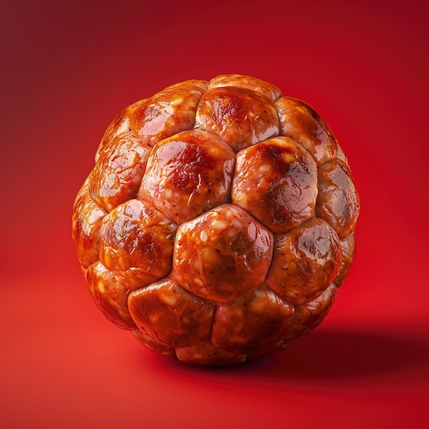 une boule de nourriture qui a un dessin en forme d'étoile sur elle