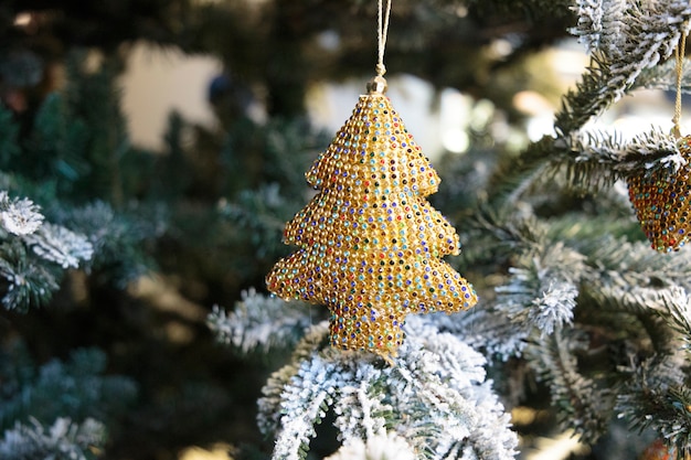 boule d'or décoration d'arbre de Noël