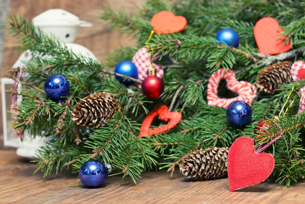 boule de sapin de fond de noël