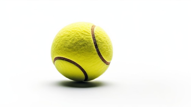 Boule de tennis isolée sur fond blanc