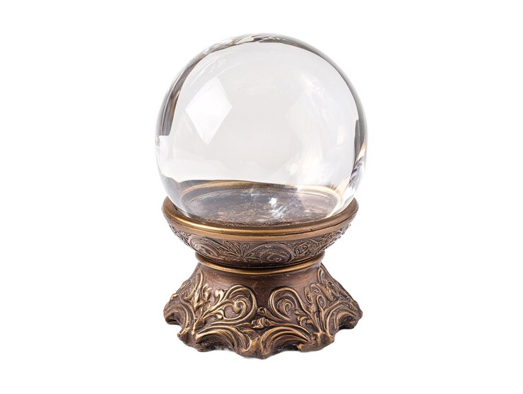 Photo une boule de verre sur un support