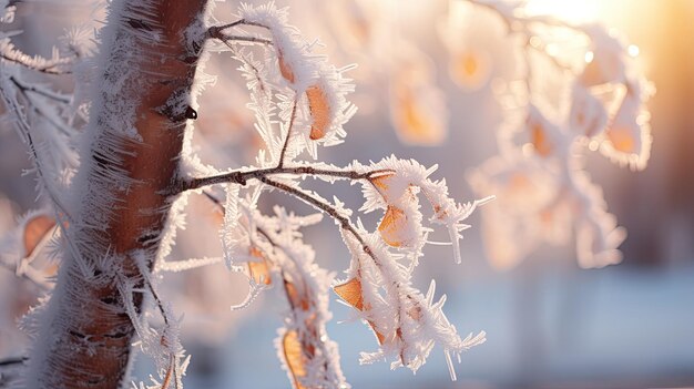 Bouleau de glace d'hiver