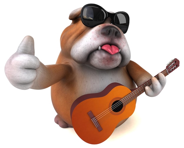 Bouledogue amusant - Illustration 3D