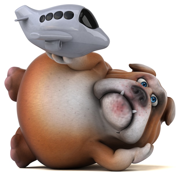 Bouledogue amusant - Illustration 3D