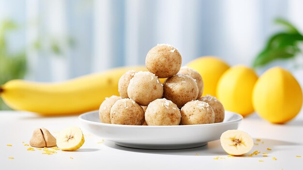 Boules de banane protéinées