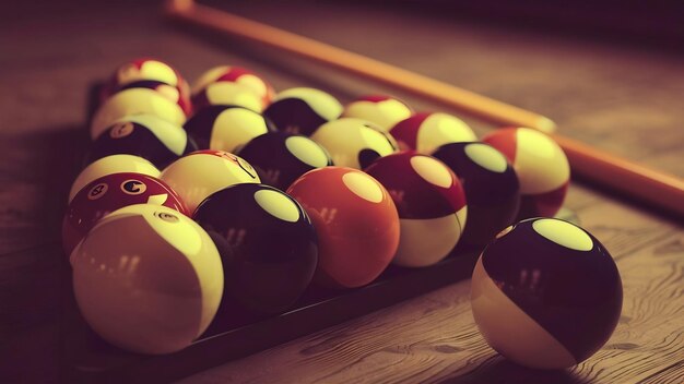 Photo boules de billard de billard