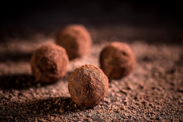 Boules de chocolat sucré