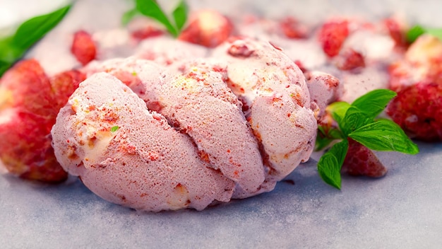 Boules de crème glacée c appétissantes et vanille