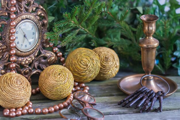 Photo boules de décoration de noël