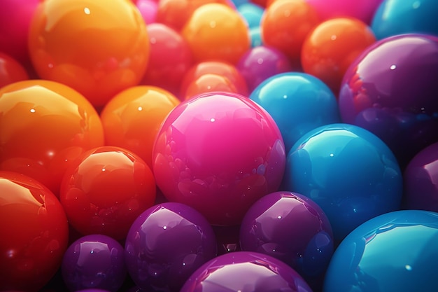 Des boules décoratives dans une variété de couleurs Illustration moderne abstraite