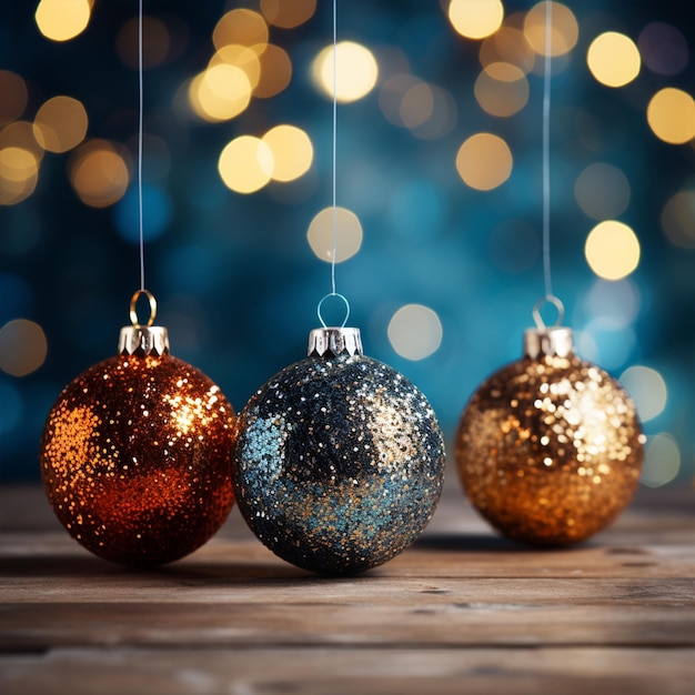 Boules de Noël sur fond clair