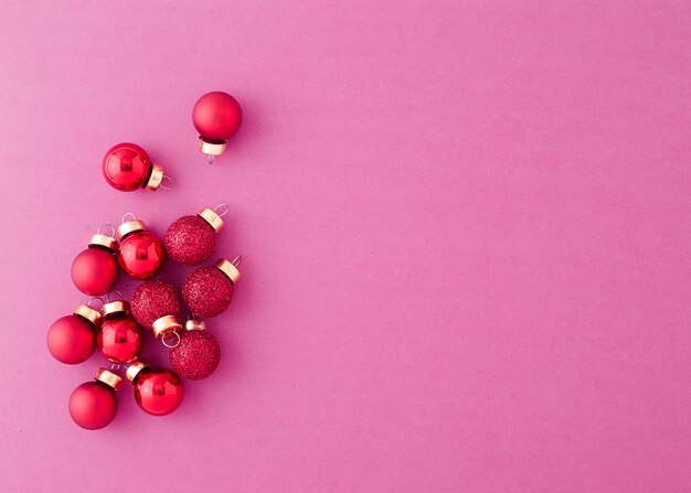 Boules de noel ornement rouge