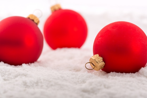 Boules de Noël rouges