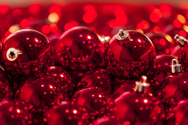 Boules de noel rouges