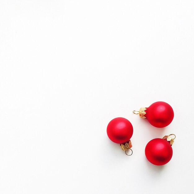 boules rouges de noël