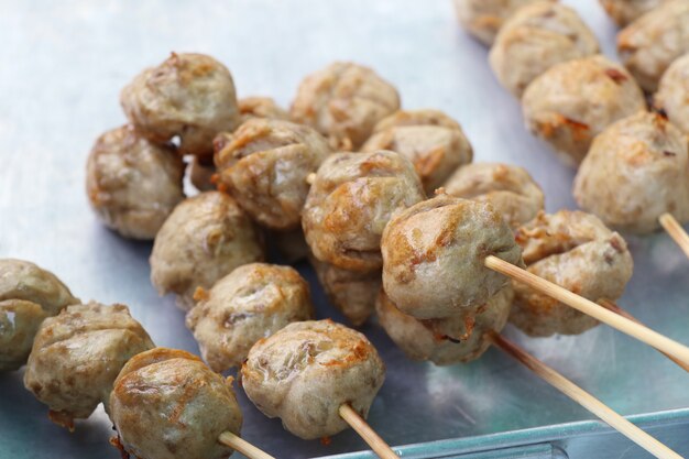 boulette de viande à la nourriture de rue