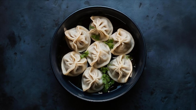 Photo des boulettes, des gyozas, des bâtonnets