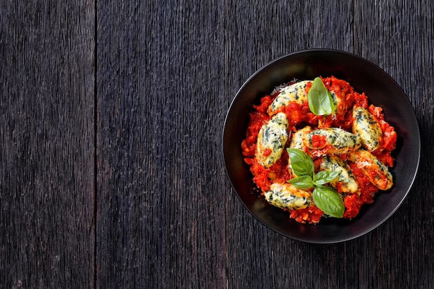 Boulettes de ricotta épicées aux épinards italiens Malfatti