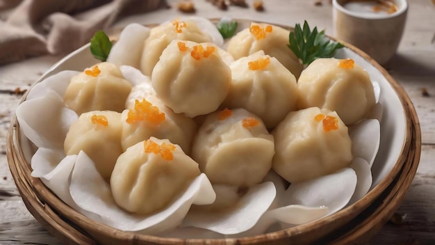 Des boulettes sucrées dans un bol sur la table