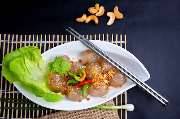 Boulettes de tapioca cuites à la vapeur remplies de porc