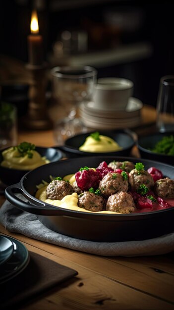 Boulettes de viande suédoises cuisine suédoise