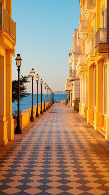 boulevard le long de la mer l'après-midi