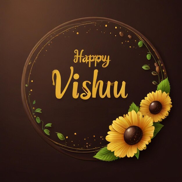 Bountifully Tanplate avec une bannière Happy Vishu