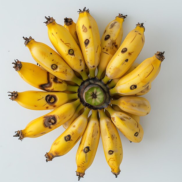 Photo un bouquet de bananes avec le mot dessus sur le dessus