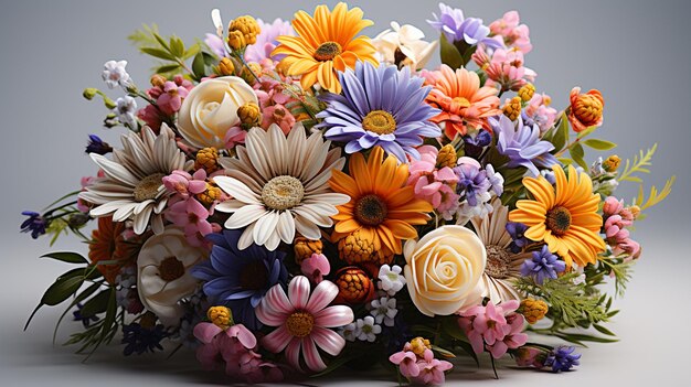 Bouquet de belles fleurs de printemps en gros plan