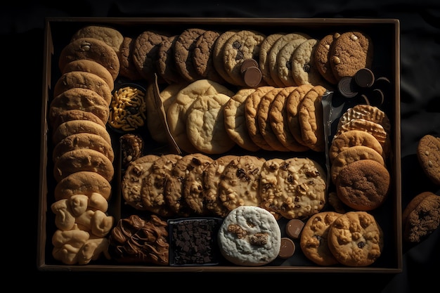 Bouquet de biscuits sur plaque