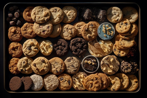 Bouquet de biscuits sur plaque