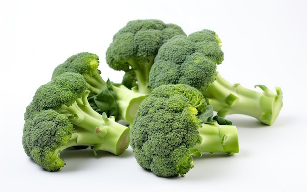 Bouquet de brocoli isolé sur fond blanc