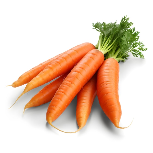 Un bouquet de carottes avec le dessus