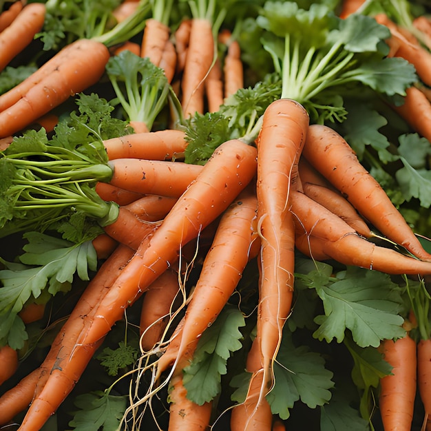 un bouquet de carottes avec le mot carottes dessus