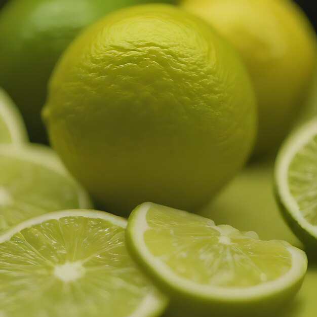 Photo un bouquet de citrons avec une moitié coupée