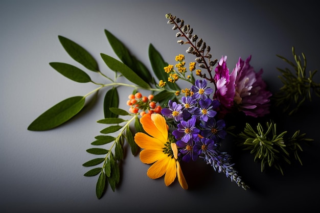 Bouquet coloré de fleurs d'été